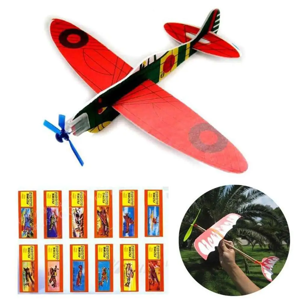 

Outdoor Sports Plane Model Diy Puzzle Small Production Assembling Airplane Toy For Children