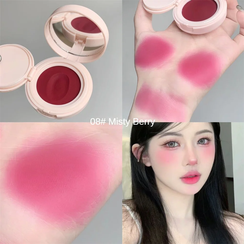 Paleta de maquillaje de cojín de aire, colorete Mineral rojo, resistente al agua, larga duración, crema Natural, tinte de mejillas, colorete cosmético, 8 colores