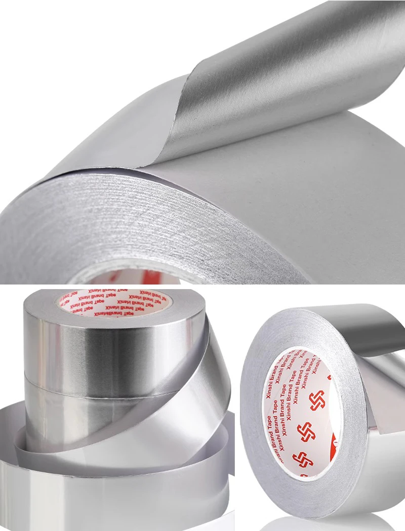 Nastro in foglio di alluminio isolamento termico impermeabile riparazione in foglio di stagno ad alta temperatura nastro autoadesivo sigillante a prova di perdite