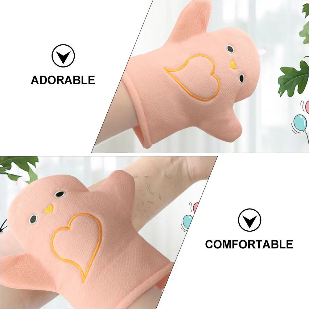 2 قطعة قفازات حمام الحيوان الكرتون مرنة المضادة للانزلاق قابلة لإعادة الاستخدام ألياف النباتات الناعمة للحمام قفازات حمام ماصة للتنظيف القوي