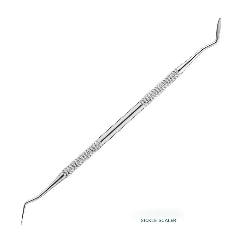 1PCS Dental Sickle Scaler Non-slip Handle Dentistry Scaler Periodontal Teeth Clean Removing Tooth Calculus Plaque Scraper Tool