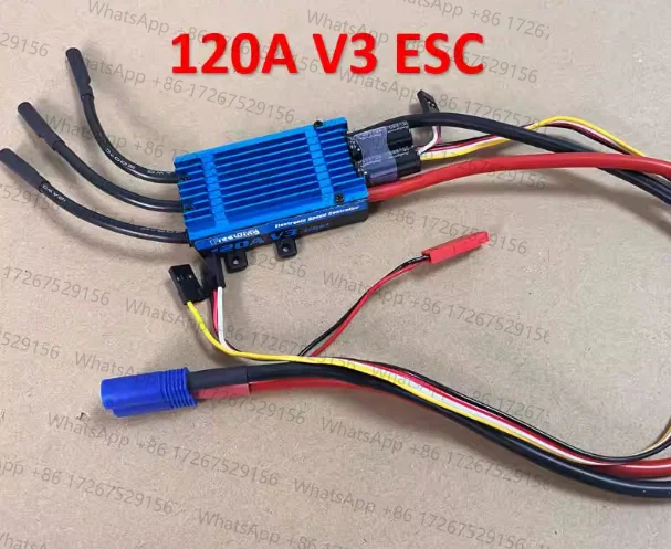Freewing 100A 120A ESC With Thrust Reverse Brake for RC Jet Plane 4-6S  70 80 90 90mm EDF Airplane DIY  Aircraft Spare Parts Fr