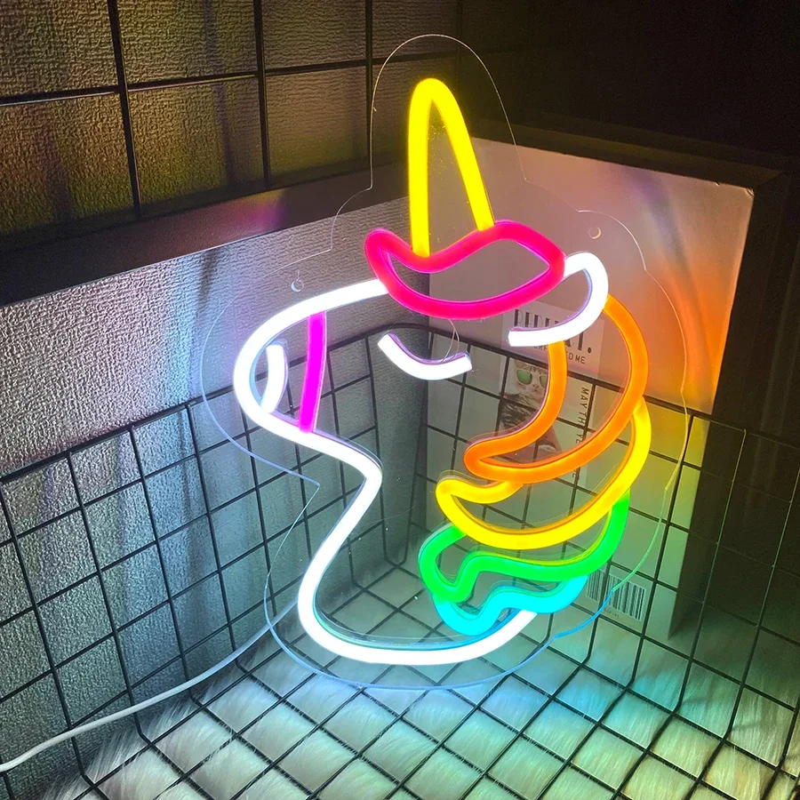 Neon Lights USB Powered Led Signs for Bedroom Kids Room, Perfect Gifts Lights for Girls，Unicorn Neon Sign for Wall Decor