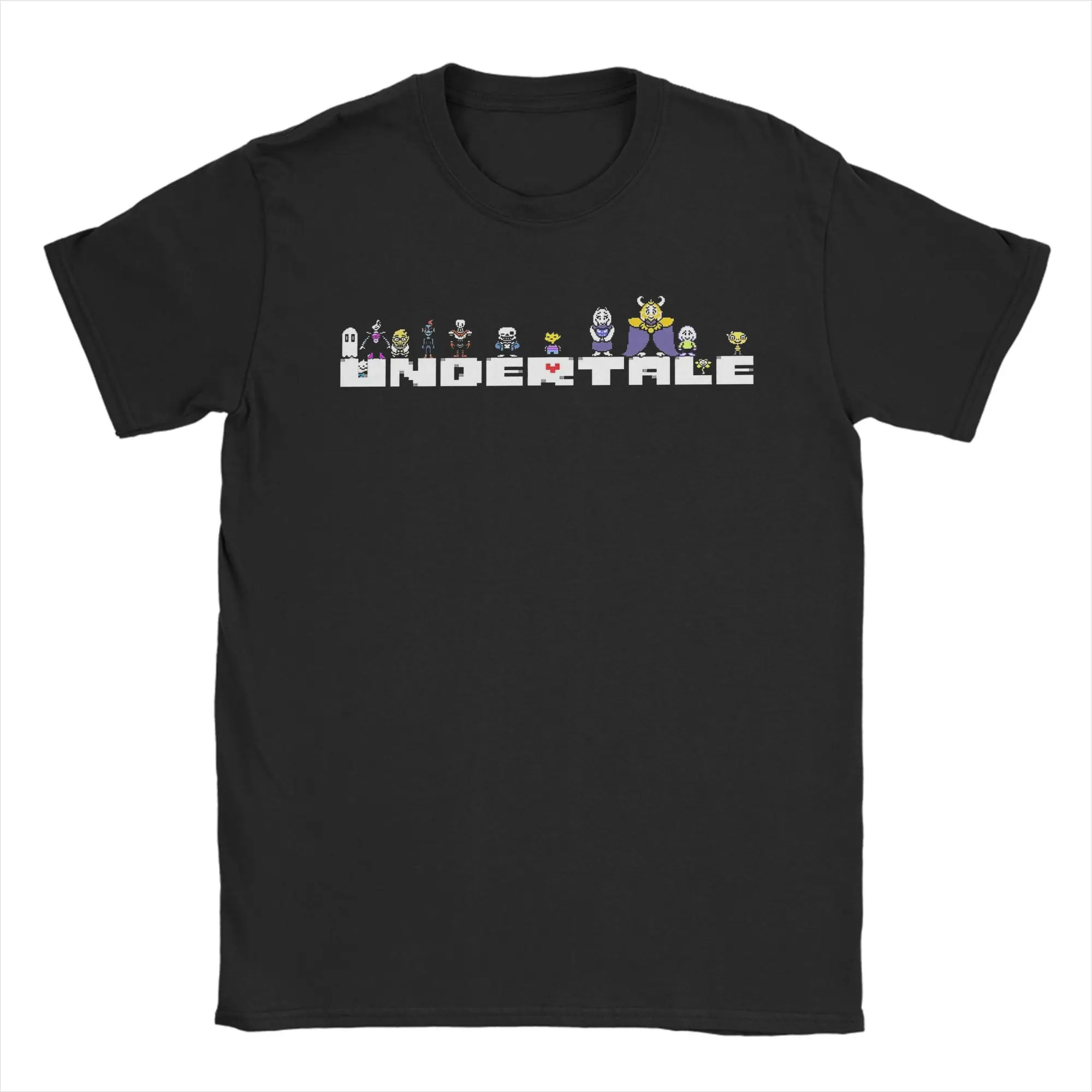 Undertale Video Game Sans Logo T Shirts for Men 100% Cotton Vintage T-Shirt Round Neck Tee Shirt Clothes 4XL 5XL 6XL