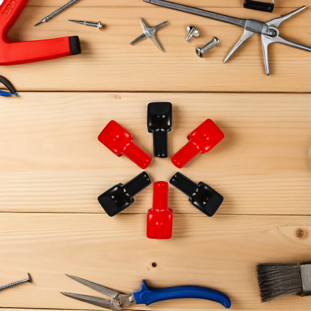 

12Pcs Car Terminal Insulator Caps Black Red Auto Terminal Protector PVC Waterproof Temperature Resistant Easy