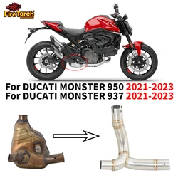 For DUCATI MONSTER 937 950 2021 - 2023 Motorcycle Exhaust Escape System Modify Mid Link Pipe Connect Original Muffler Motocross