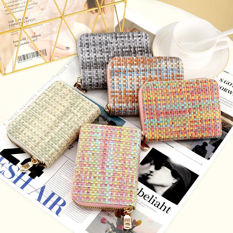 Credit Card Wallet Leopard print Slim Leather Card Holder Pocket Business Card Bag for Women