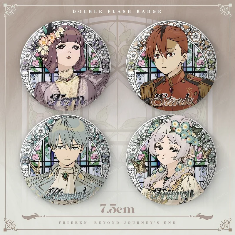 Himmel Fern Stark Anime Badges Pins Frieren: Beyond Journey's End Women Brooch Cartoon Cosplay Brooches for Bag Accessorie Gift