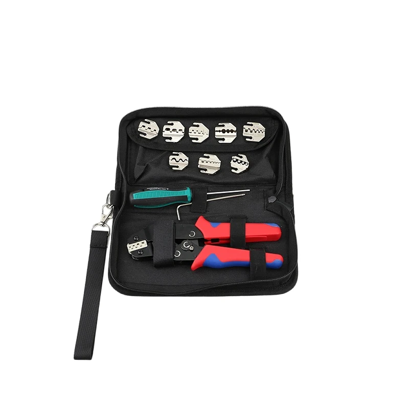 Wire Terminals Insulated Electrical SN-58B 2546B 03H 02C 06 X6 06WF 2549 Quick Exchange Jaws Ratchet Crimping Pliers Bag Set