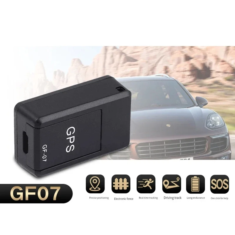 เครื่องติดตามป้องกันการสูญหายสำหรับสัตว์เลี้ยง GPS เครื่องระบุตำแหน่งซิมการ์ดแม่เหล็กแรง GF-07ขนาดเล็กป้องกันการโจรกรรมป้องกันการสูญหายแบบเรียลไทม์