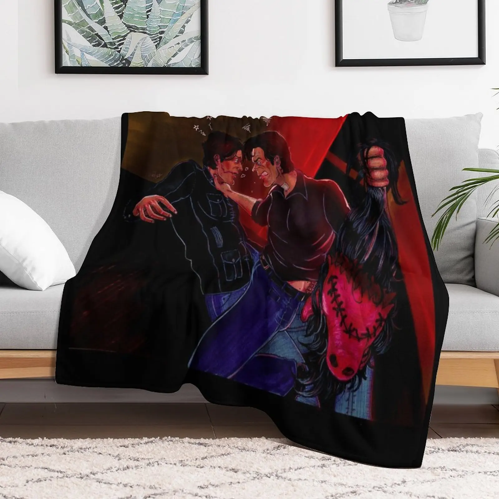 

Hoffman VS Strahm Fight Throw Blanket Luxury Designer Luxury Thicken Blankets Sofa Luxury St halloween Throw Blankets