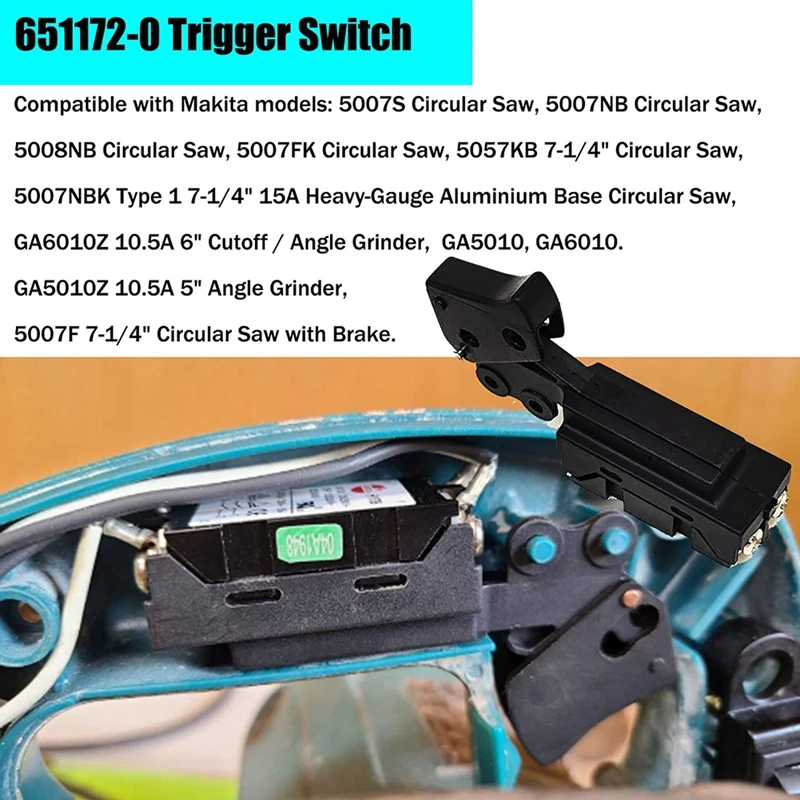 NEW-5007FK Trigger Switch 651172-0 For 651121-7 651168-1 5007F 5007NB 5007S GA5010Z Fit 24/12A-125/250V Accessories Switches