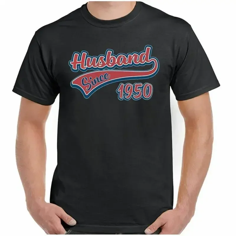 Husband Wedding Anniversary T-Shirt Since 1950 Man Funny Fathers Valentine's Day