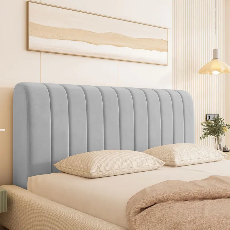 Cheaper Luxury Soft Thick Velvet Bed Head Cover Headboard Cover All-inclusive Solid Color Bedside Bed Back Dust Protector - view 4