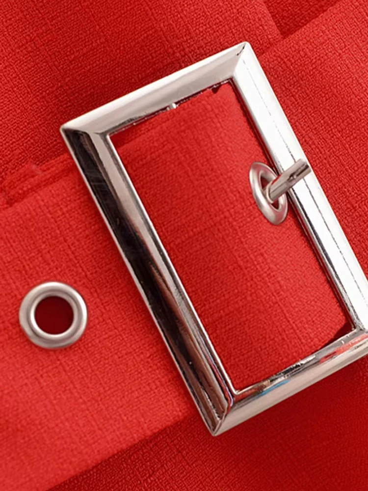 Minivestido sem mangas com decote em V para mulheres, bolsos de remendo, vestidos femininos, moda chique