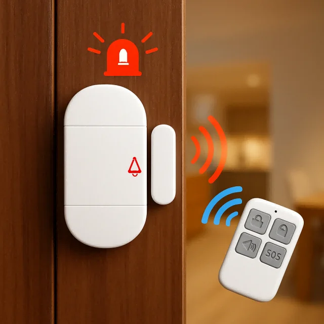 Door and window alarms with remote control Anti-theft door motion sensor alarms