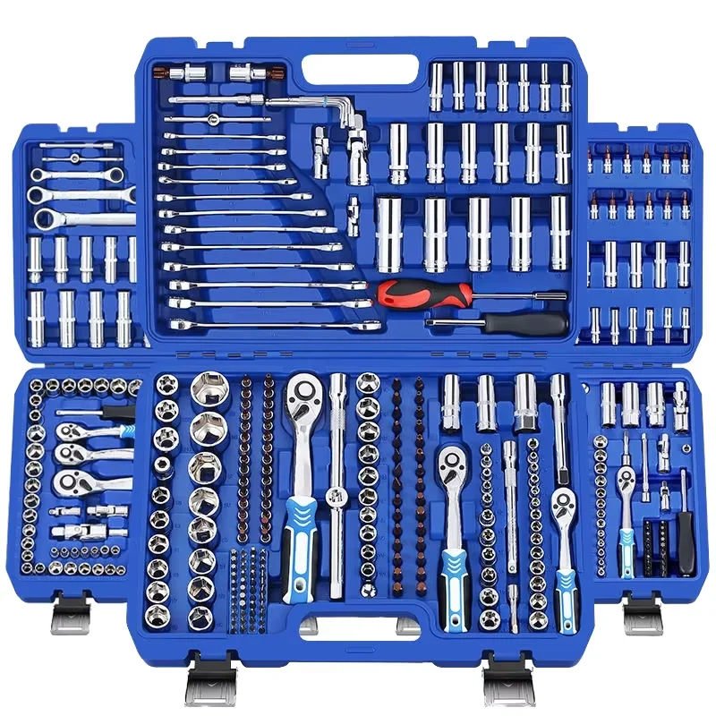 Набор инструментов для ремонта хром-ванадиевого ключа, 216 шт., устанавливаемый набор ручных инструментов