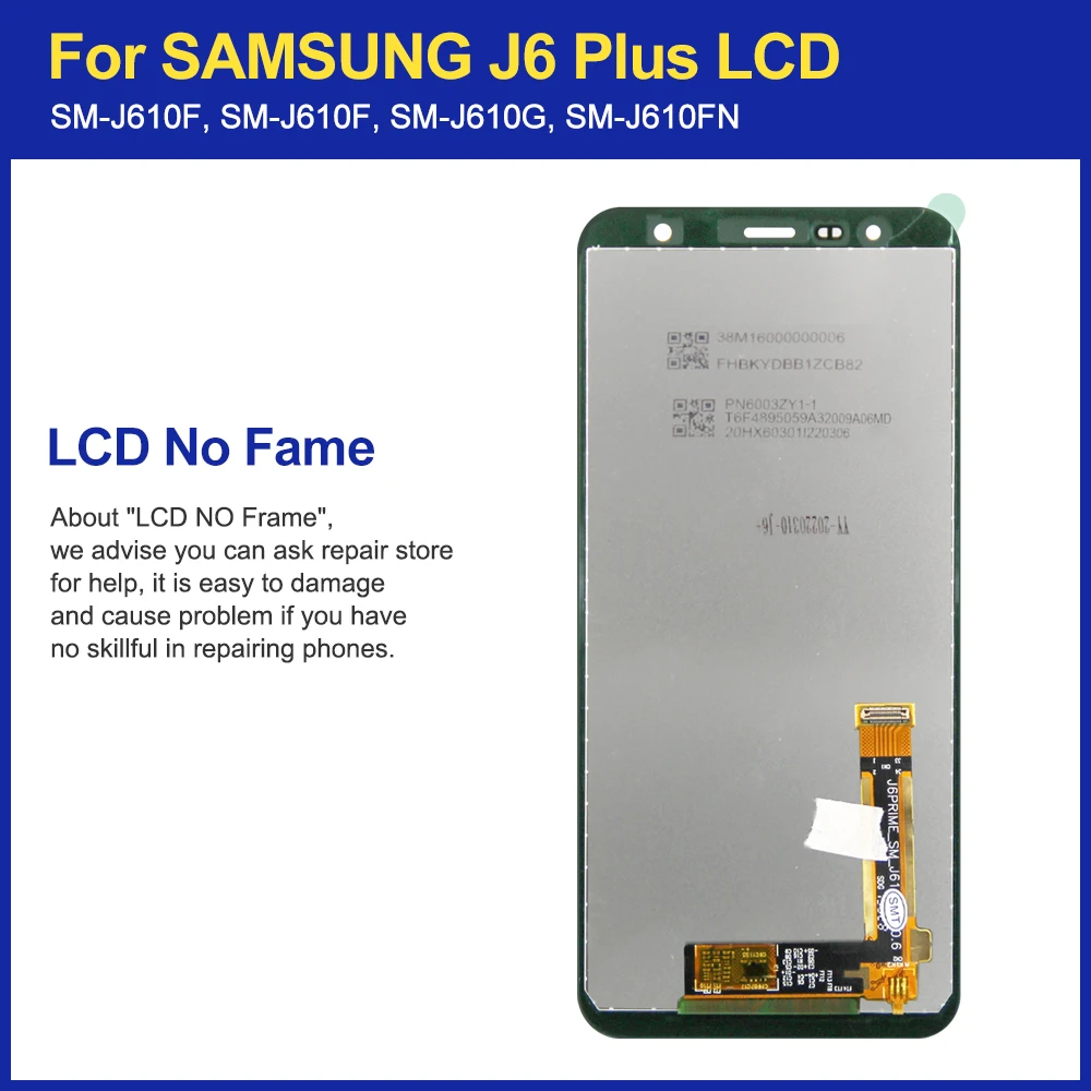 Amoled 6.0\'\' LCD For Samsung Galaxy J6+ J610 SM-J610F J610FN Display LCD Screen eplacement for Samsung J6 Plus display screen