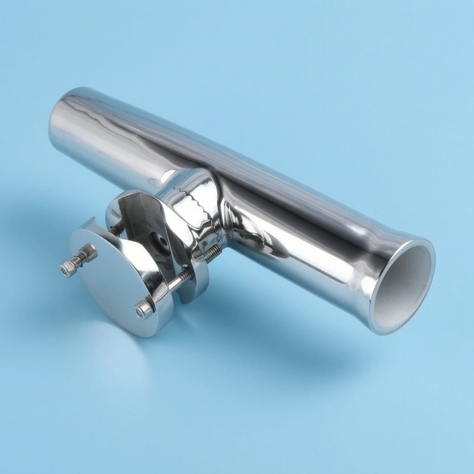 Fishing Rod Holder with Clamp Stainless Steel Boat Rod Holder Hardware Rust-Proof Polished for Anglers, Boats, Yachts
