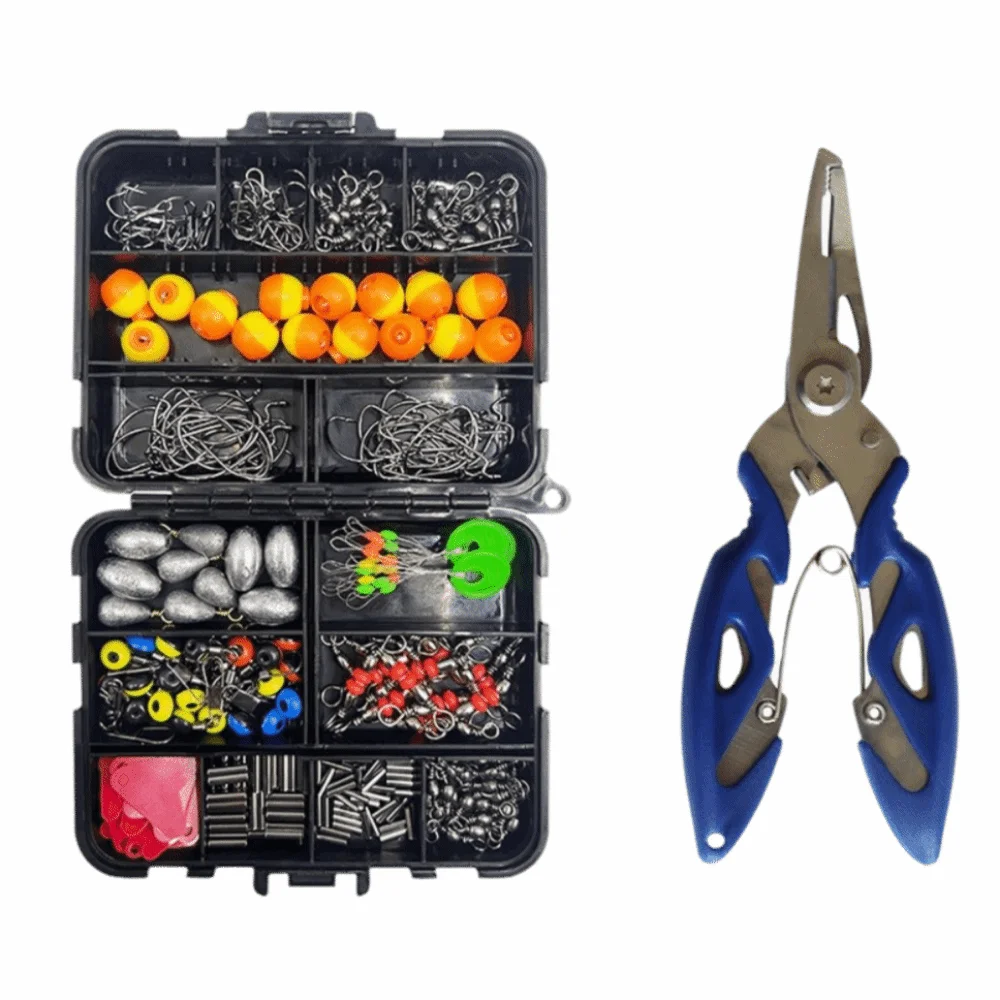 スフィアフロート-釣り道具キット-鯉釣り-クランクフック-釣りアクセサリーセット-ルアー-ボックス付き-ルアーベイトセット-海水釣り