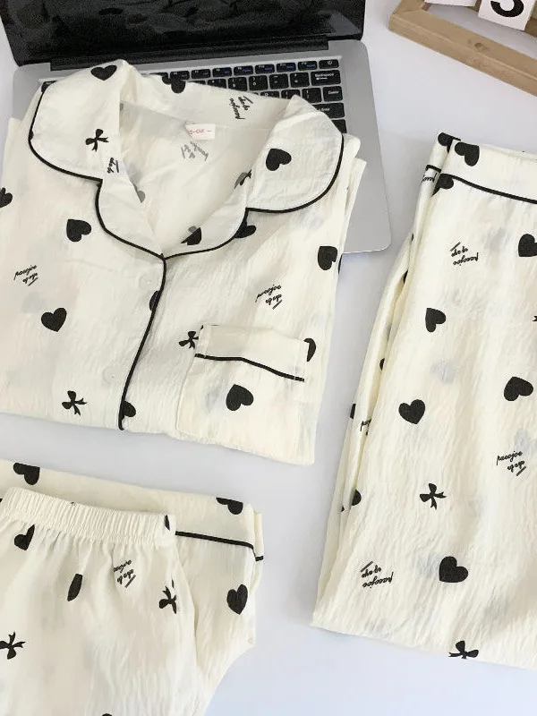 

Cloud Cotton Women's Spwear Set ort Sve orts Pants Home Clothes Sweet Sle Summer Air Conditioning Suit Tee Pieces