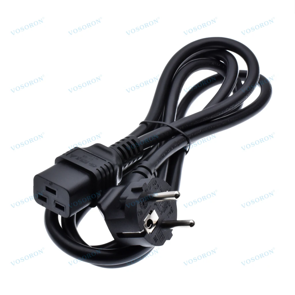 Europe Schuko Plug CEE 7-7 Plug 16A 250V to IEC 60320 C19 Power Cord for Servers | PDU| PC Computers| Monitors