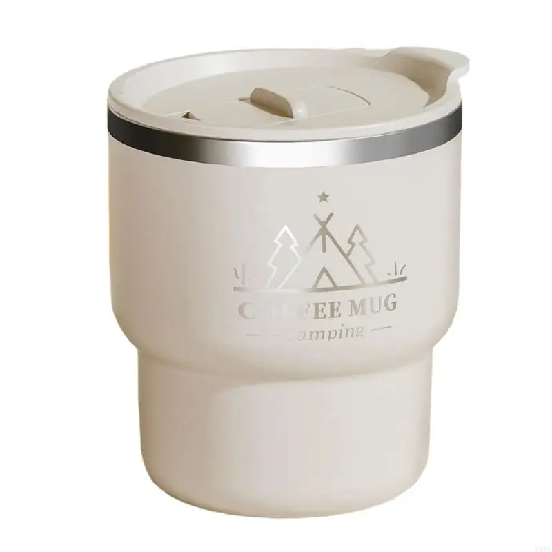 H8WB Stainless Steel Coffee Drinkware With Sealed Lid For Commuting Desk Decoration