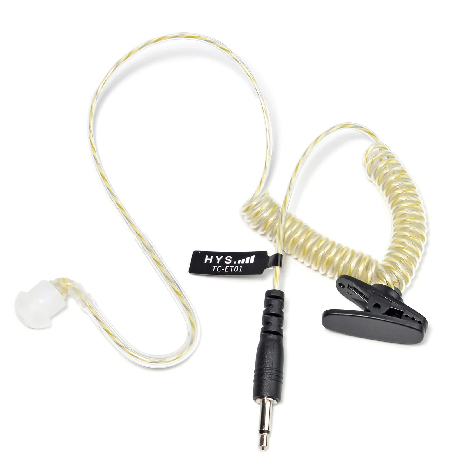 Law Enforcement 3.5mm Listen Only Earpiece Balanced Armature,Soft Wired in Ear Headphones for Two Way Radio/Shoulder Speaker Mic
