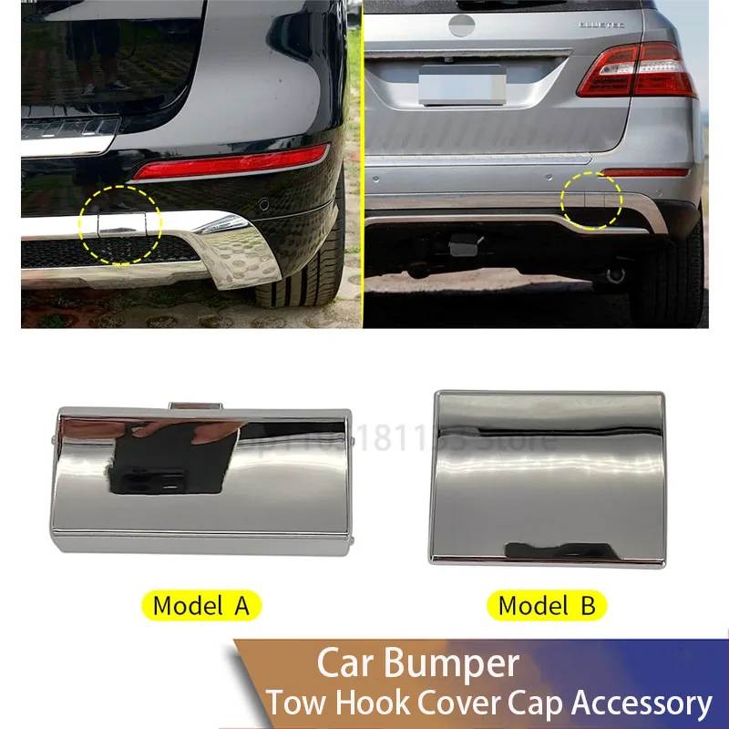 For Mercedes W166 ML Class 2012-2015 Rear Bumper Tow Hook Cover 1668551423 Silver OE Replacement ML350 ML400 ML550