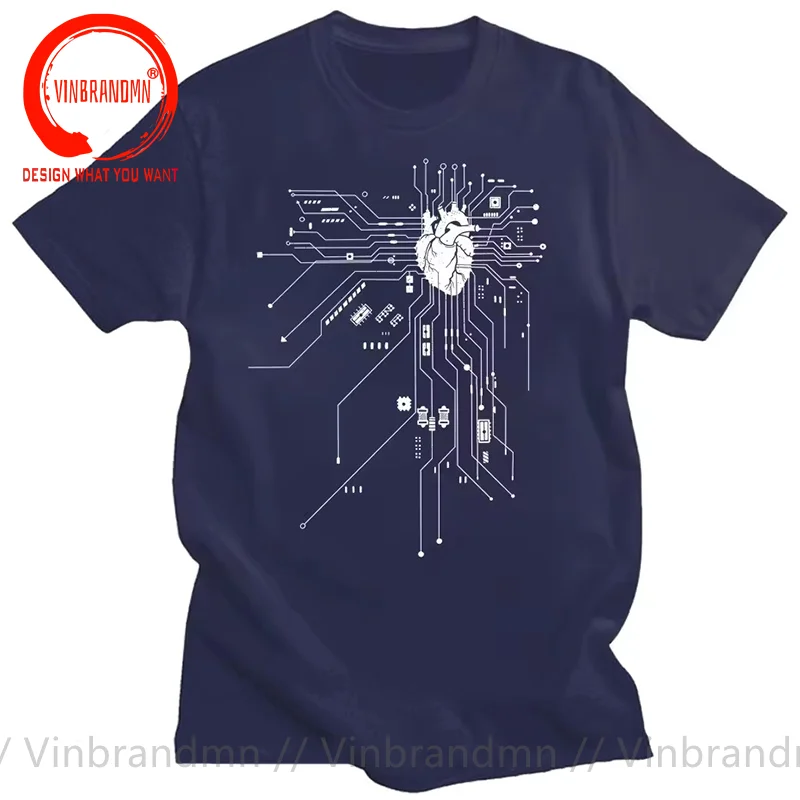 CPU Processor Circuit Diagram T Shirt Men Summer T-shirt Circuit Board Funny Men's Tops Fashion Tees Homme Brand Unisex Clothing