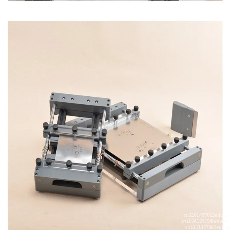 Manual PCB template printer Desktop SMT screen printing machine, solder paste precision alignment