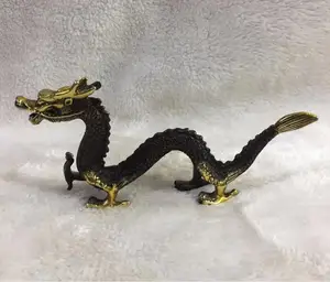 Archaize brass recruit wealth dragon household decoration crafts statue