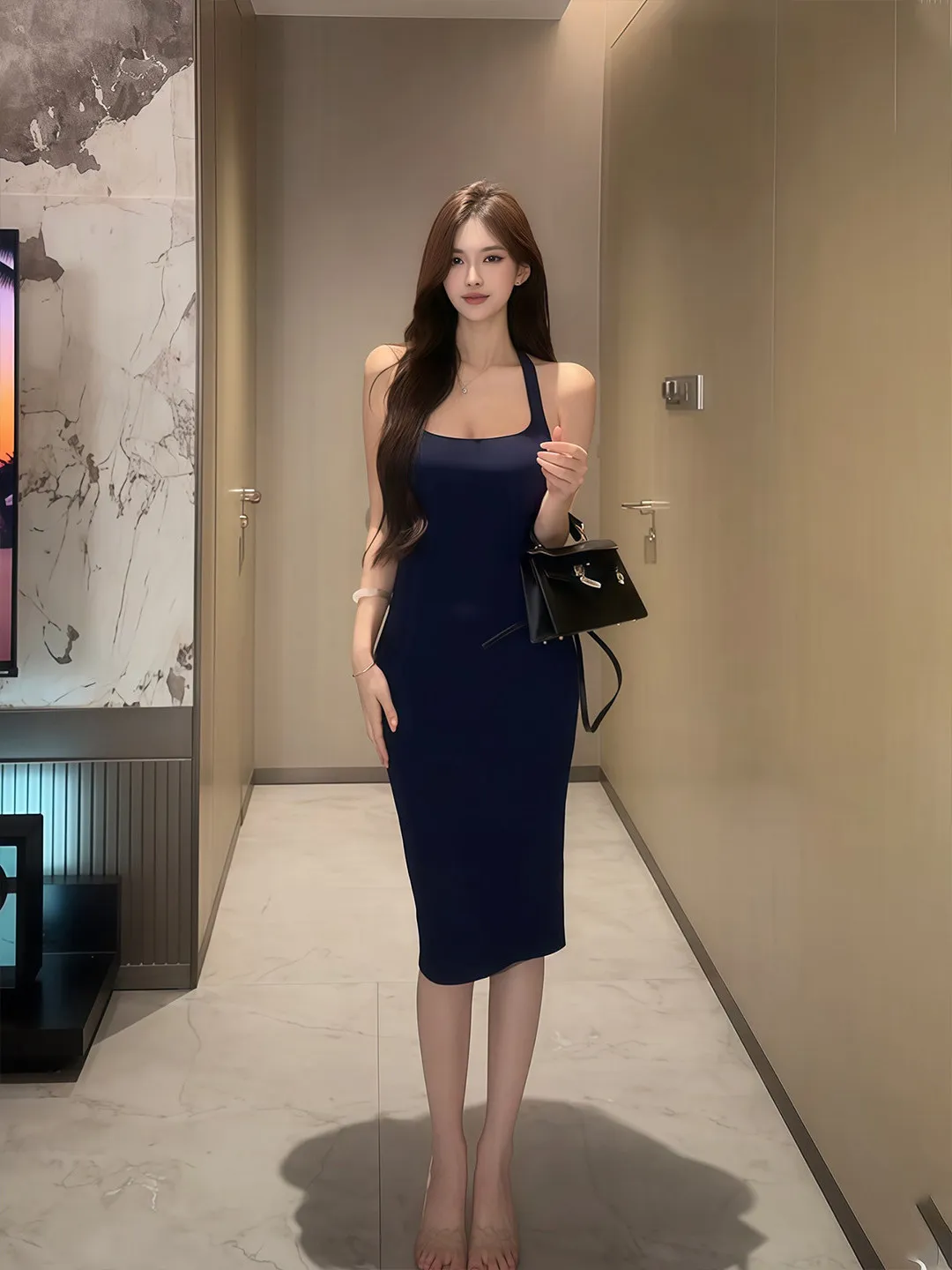 plus Size Sexy Strapless Dress Women's Mid-Length Open-Front Slimming Skirt Breathable Comfortable Summer New Style Tagkita
