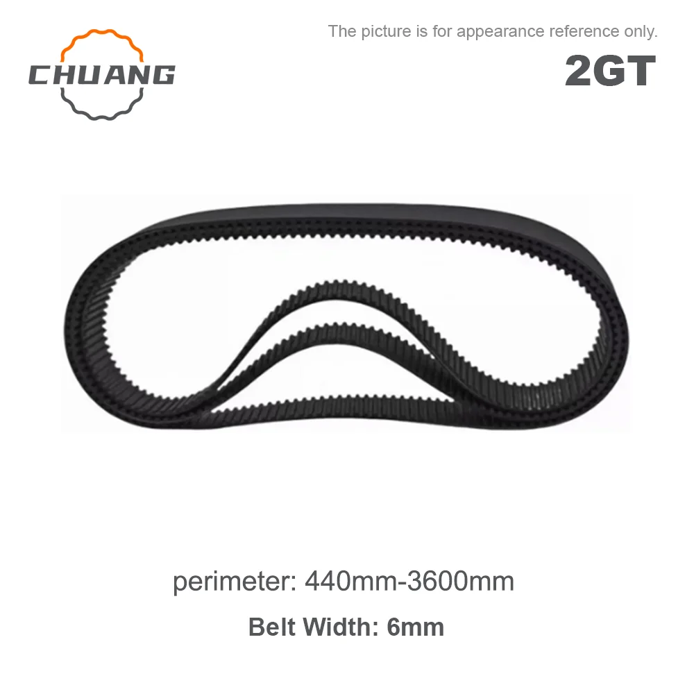 2GT Timing belt Length 440mm-3600mm Width 10mm 2GT Closed loop rubber band 2GT Timing belt