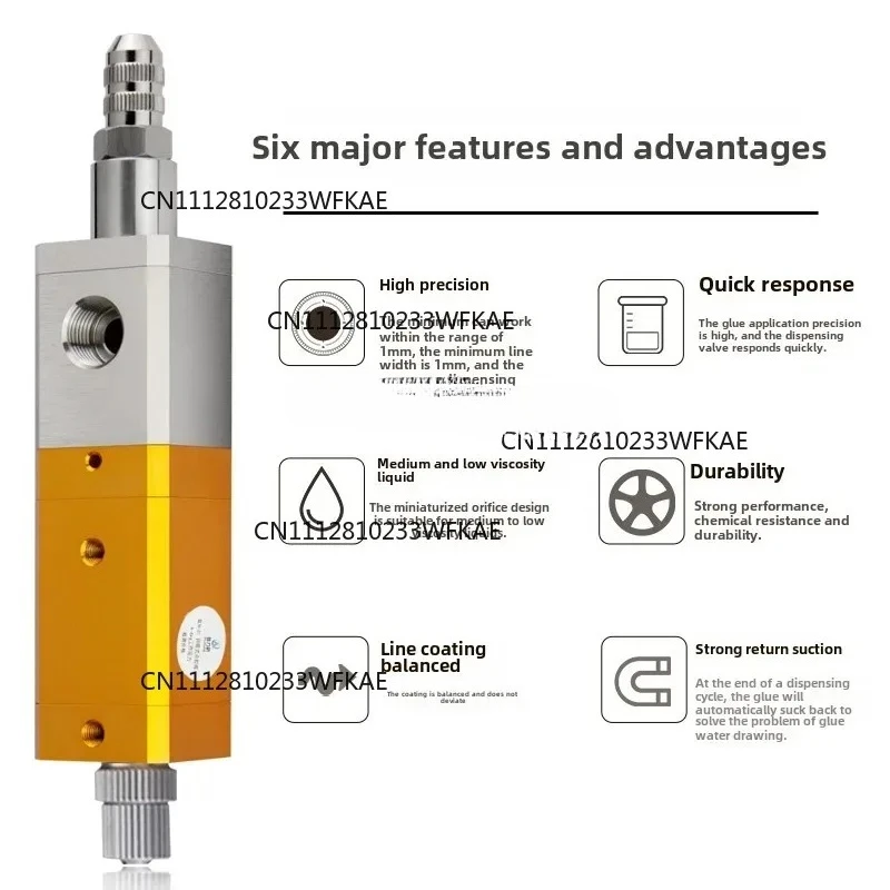 QLH31 Glue Valve Backsuction Pneumatic Precision Glue Dispensing Machine Anti Drip High Viscosity Silicone Valve UV Glue Valve