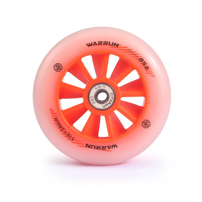 

85A WARRUN Orange Storm 90mm 100mm 110mm 125mm Inline Speed Skating Wheel for Outdoor Street Asphalt Ground Speed Tires ILQ11