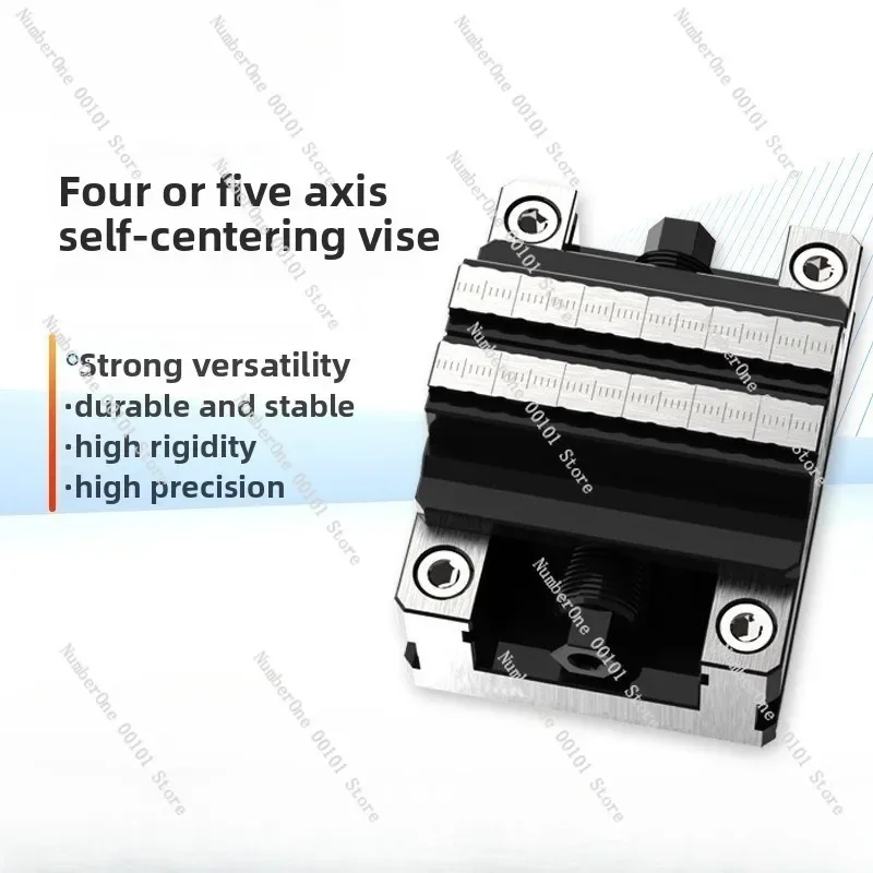 Four/Five Axis Self-Centering Vice | Front & Back Quick-Clamping Fixture, 2–8 Inch Sizes