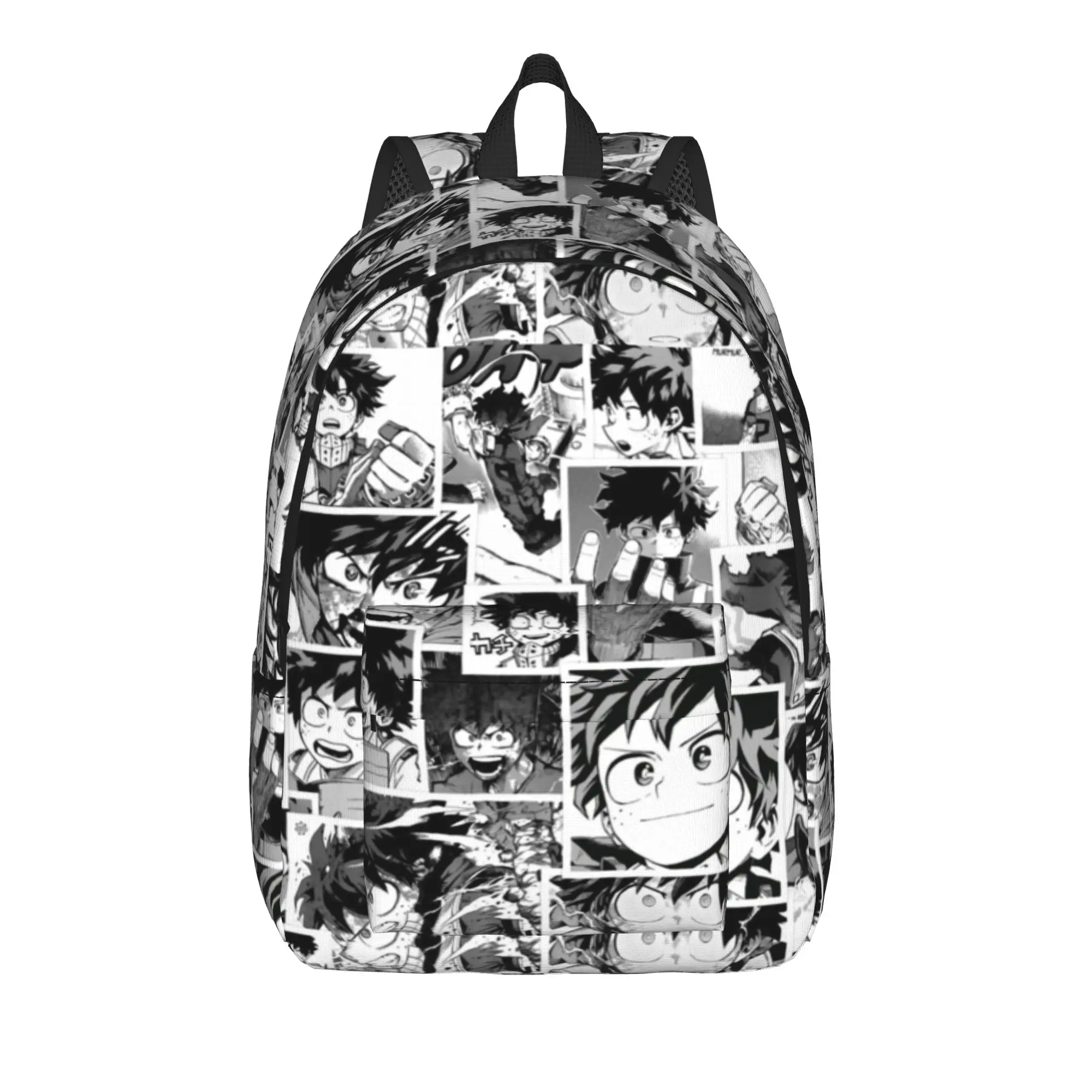 Boku No My Hero Academia Collage Manga Rugzak voor Mannen Vrouwen Mode Studenten Werk Dagrugzak MHA Laptop Canvas Tassen Lichtgewicht