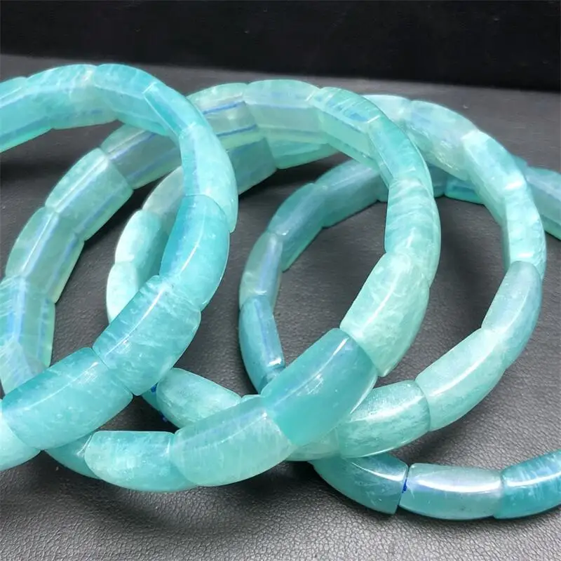 10X13MM Natural Amazonite Bangle Healing Fengshui Stone Reiki Energy Jewelry Exquisite Holiday Gift 1PCS