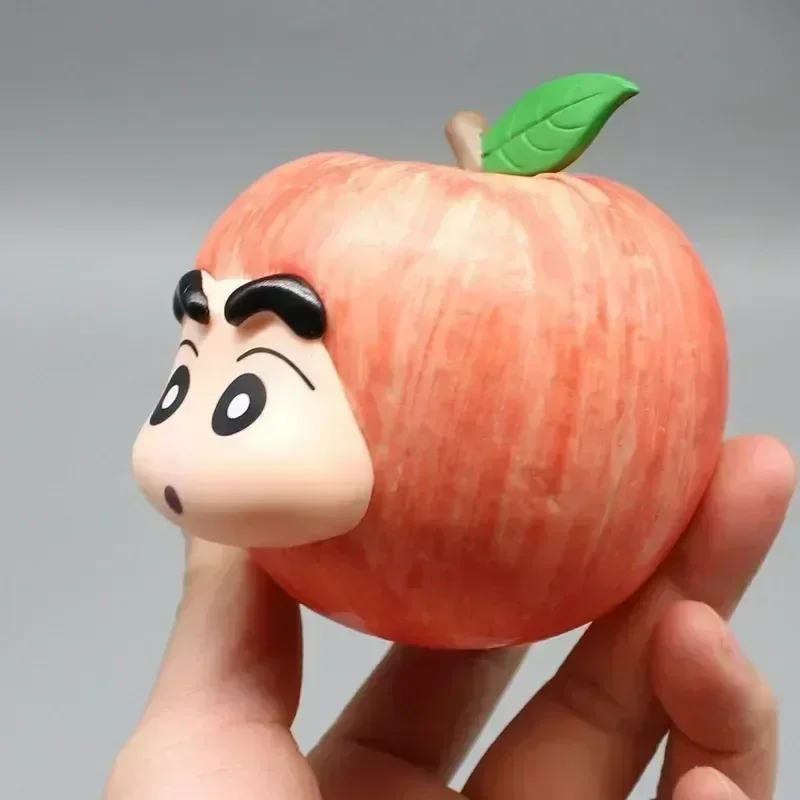 Cute Crayon Shin-Chan Fruit Series Cos Apple Banana Tangerine Gk Anime Figure Collection Model Ornaments Children'S Toy Gift