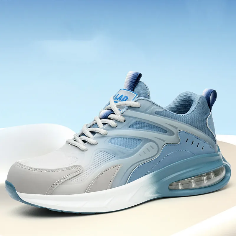 men casual breathable plastic toe cap work safety shoes tooling security boots air cushion insulated sneakers worker footwear