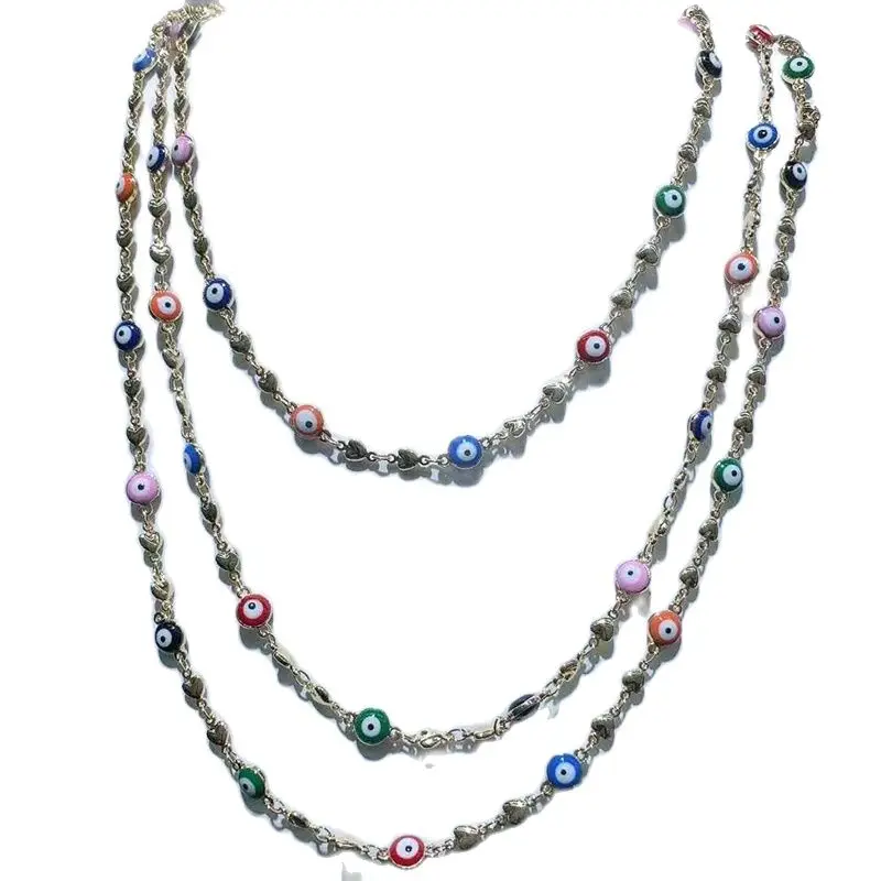 

40'' New style Golden plated Paved Necklace Angel eyes Pendant Chain Jewelry Connector DIY Fine Jewellery Making