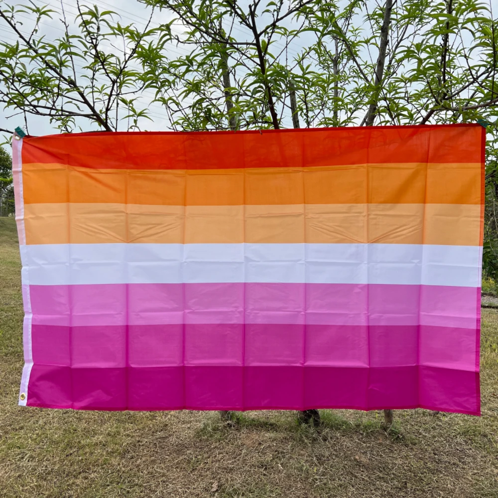 LGBT Rainbow Flag 90x150cm polyester Gay Flag Rainbow  Sunset Lesbian Pride Flags home decoration