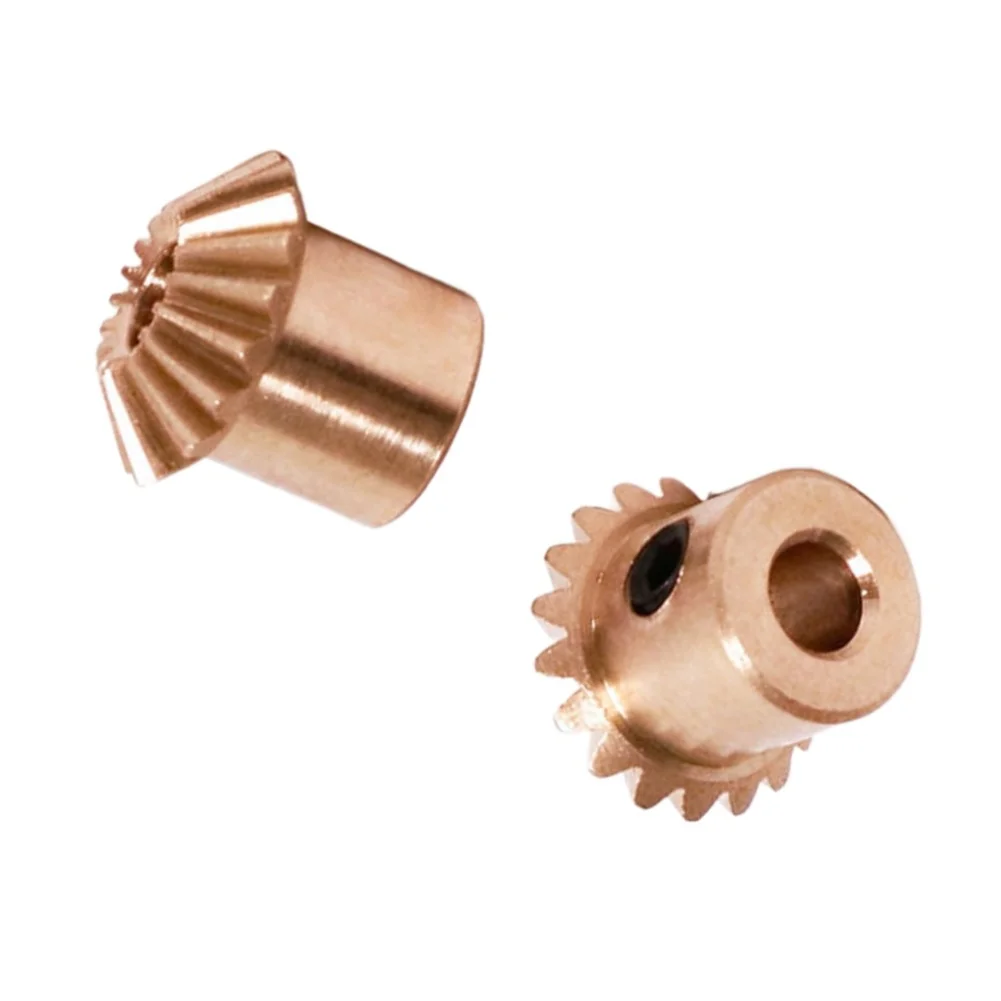 Brass Bevel Gear 0.5 Module 18 Tooth 3-Hole 3mm Shaft Diameter 90 Degree Drive Gear for Hobby and Lab Equipment