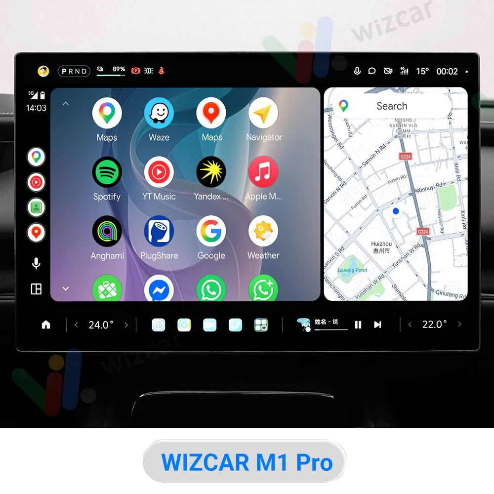 WIZCAR M1 Pro Wireless Android Auto Box | Real-Time Navigation Media Streaming & Multi-Language Support, for Android phone