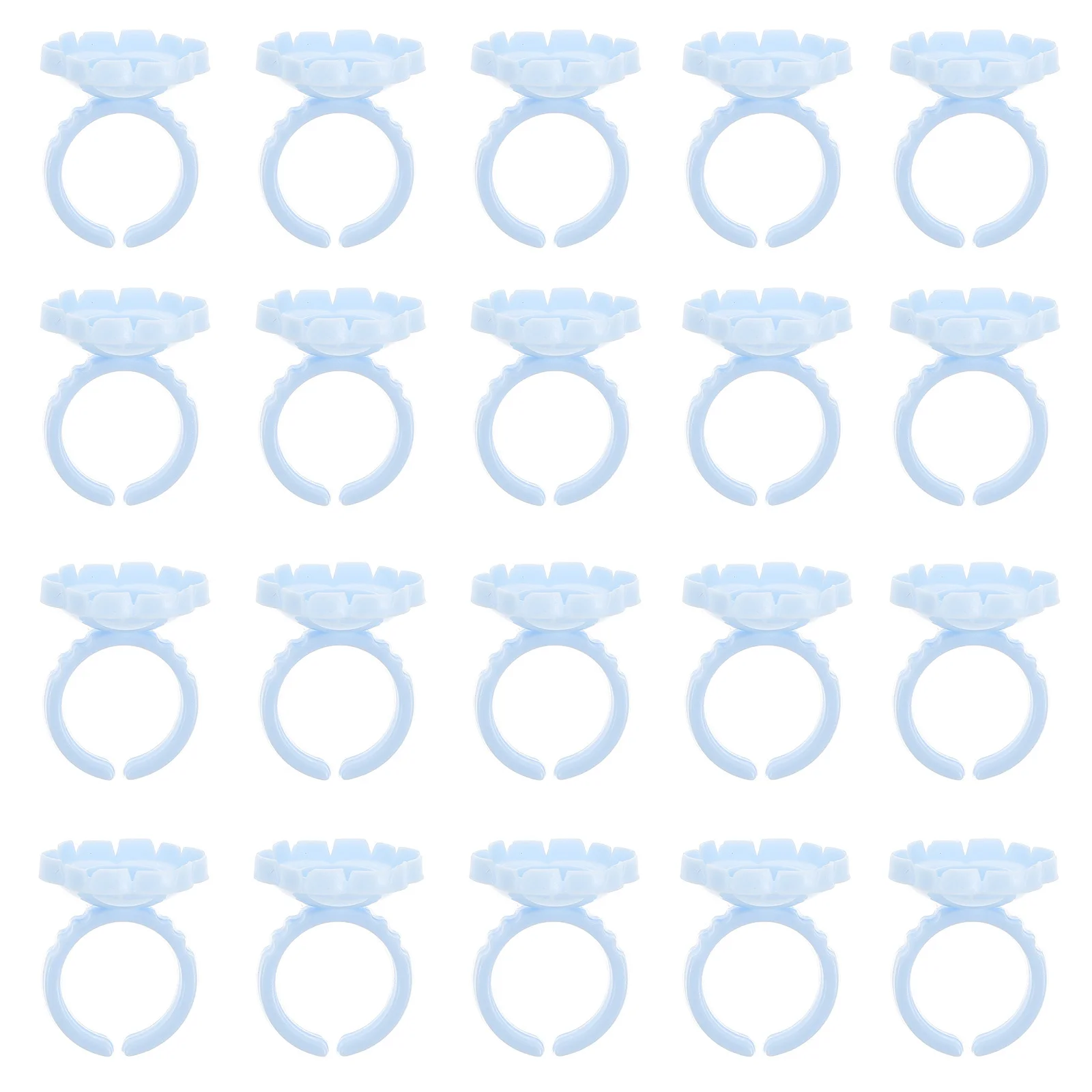 100 anéis de cola para cílios, ferramenta de extensão de cílios de alta qualidade, compacto e leve para uso doméstico, faça você mesmo e salão de beleza, melhora o enxerto