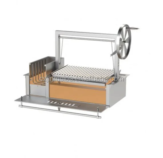 Built in Brick Bbq Diy Cooking Argentinian Adjustable Heights Stainless Steel Argentina Grill