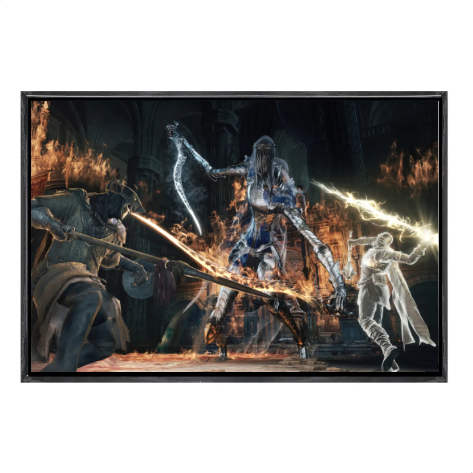 

Японская манга, многоразмерный холст, постер в двойной рамке, настенное искусство, темные души, домашний декор для гостиной, спальни