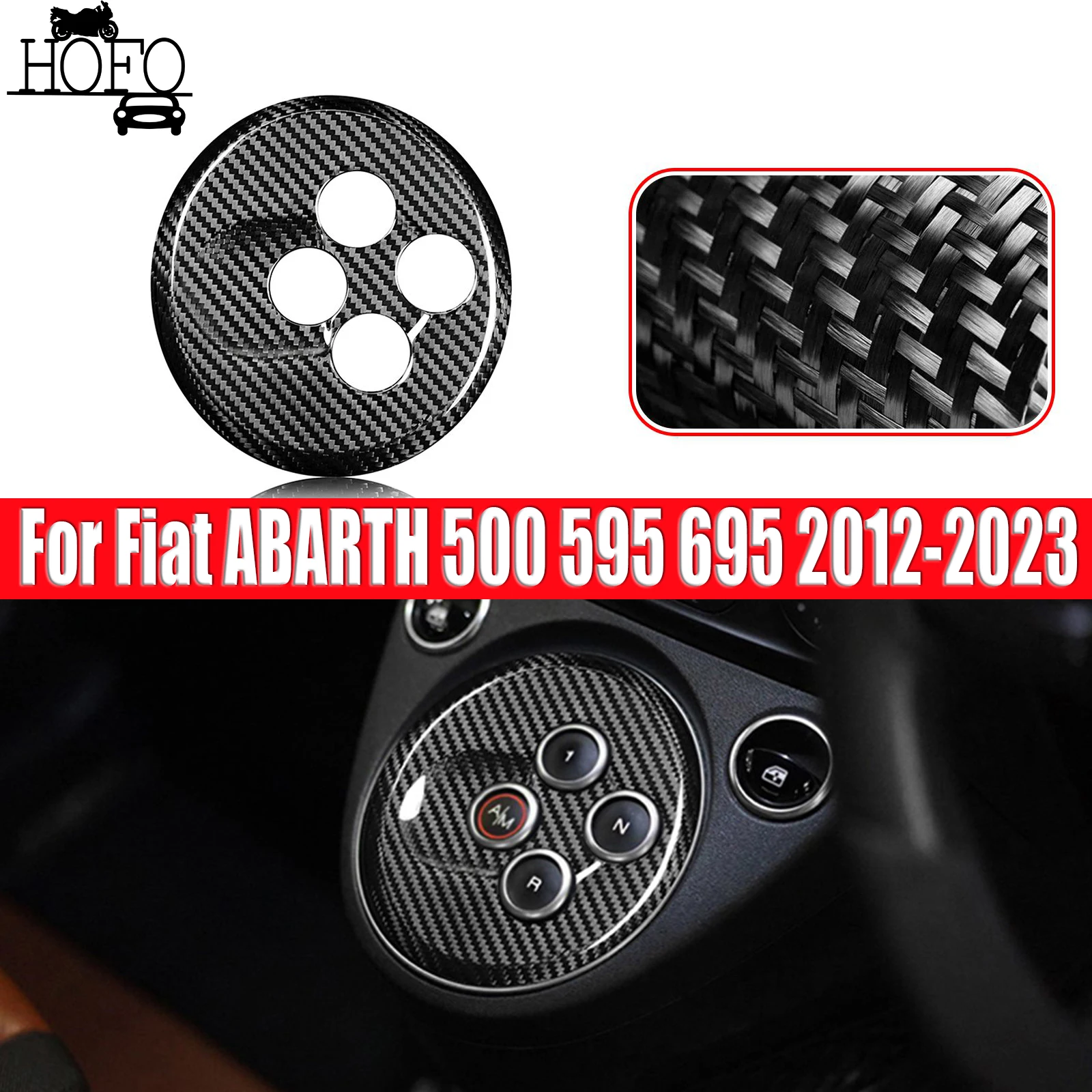 

Carbon Fiber Automatic Gear Shift Panel Cover Trim For Fiat Abarth 595 695 2012-2023