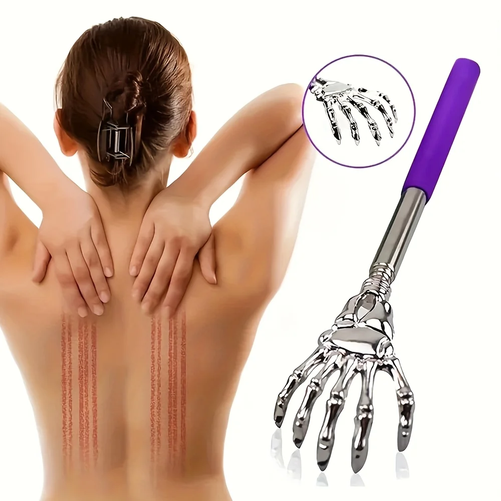 Portable Telescopic Back Scratcher/Stainless Steel, with Comfortable Grip/Ideal for Elderly People, Stainless Steel Telescopic S
